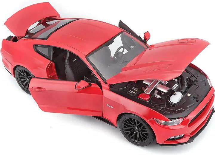 Produktbild Maisto Ford Mustang '15: Modellauto mit Federung, Massstab 1:18, Türen und Motorhaube beweglich, Fertigmode
