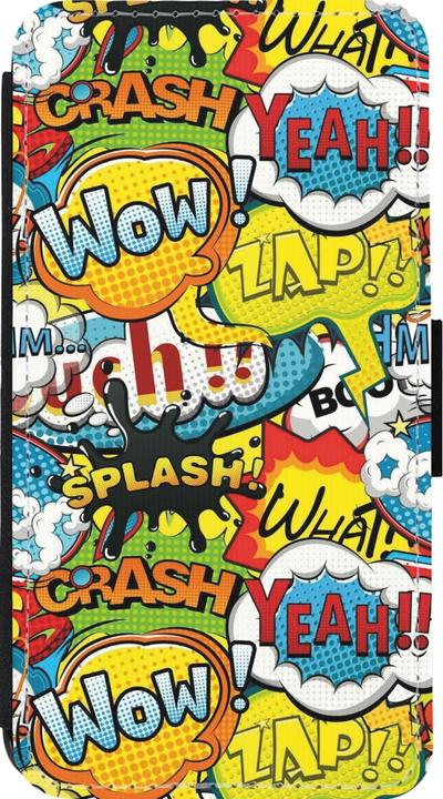 Produktbild PhoneLook Hülle Wallet schwarz Cartoons slogans (Apple iPhone 13 mini)