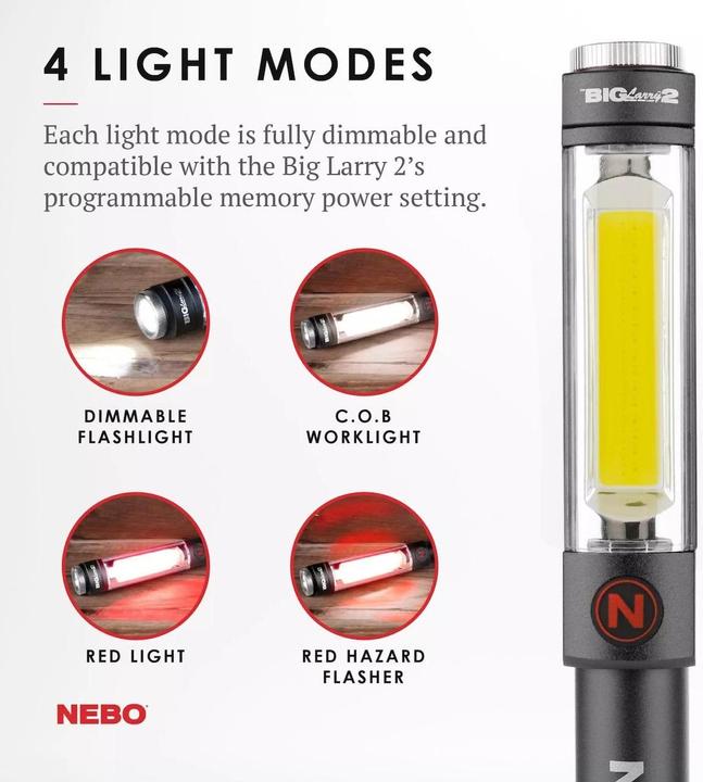 Actual product image Nebo Big Larry 2 (19.70 cm, 500 lm)