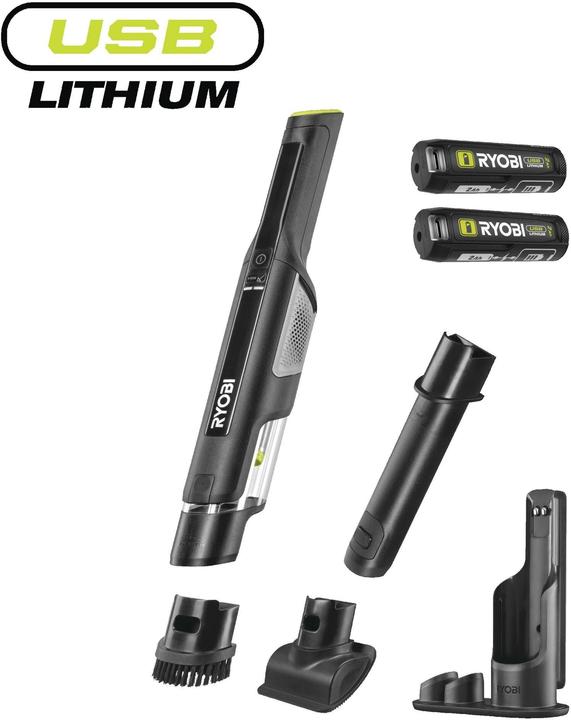 Image du produit Ryobi håndstøvsugersaet USB Lithium RHV44 m/batteri & lader