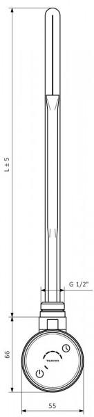 Produktbild Mert - Thermostat Regler DRY für Handtuchheizkörper, inklusive Heizpatrone 1000W, Weiss
