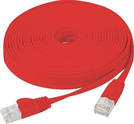 Produktbild Générique Cat6 RJ45 Flat patch cable U/FTP snagless red - 3 m (CAT6, 3 m)