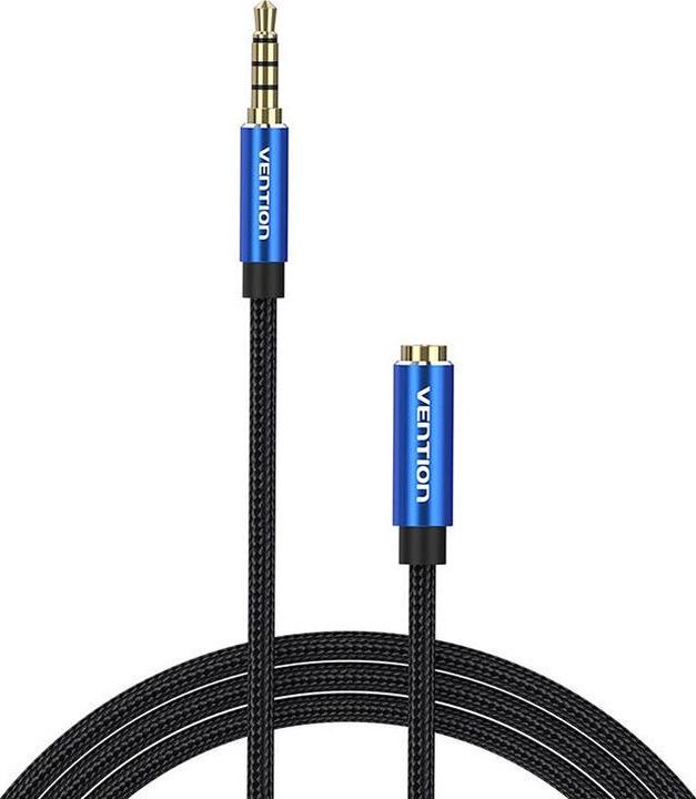 Image du produit Vention TRRS 3.5mm mâle vers 3.5mm femelle Extender audio 3m BHCLI Blue (3 m, Extension)