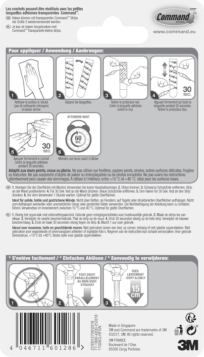 Actual product image Command Decoration clips