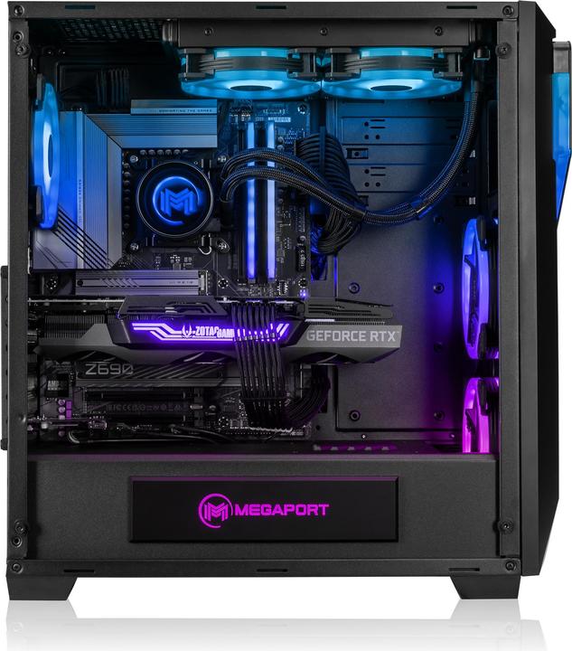 Produktbild Megaport Gaming PC Intel Core i7-12700KF • GeForce RTX3060 • 78-DE (Intel Core i7-12700KF, 16 GB, 1000 GB, GeForce RTX 3060)