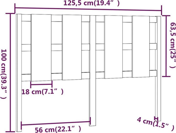 Image du produit vidaXL Kopfteil (155 x 5 x 100 cm)