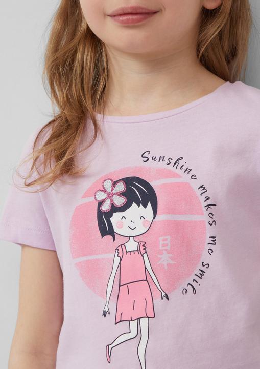 Produktbild S.Oliver T-Shirt T-Shirt mit Glitzerprint (92)