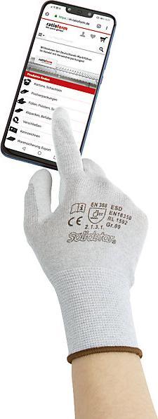 Actual product image kaiserkraft ESD assembly gloves touchscreen compatible (7)