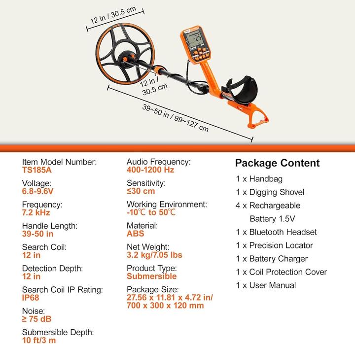 Image du produit Vevor Metal Detector Impermeabile