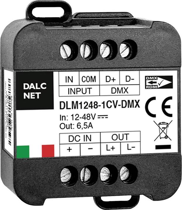 Dalcnet Dimmer 12V-48V 6.5A CV DMX/Push
