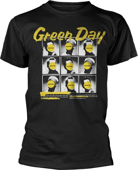 Green Day Nimrod Yearbook Men's T-Shirt Black, Black, S