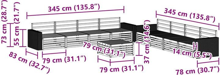 Produktbild vidaXL Outdoor-Sofagarnitur