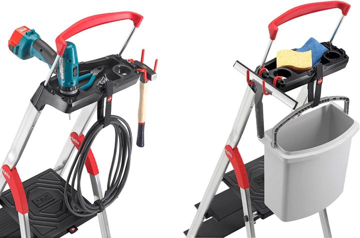 Produktbild Hailo L100 TopLine, Alu-Sicherheits-Stehleiter, 5 Stufen (Gerüst, 101 cm)