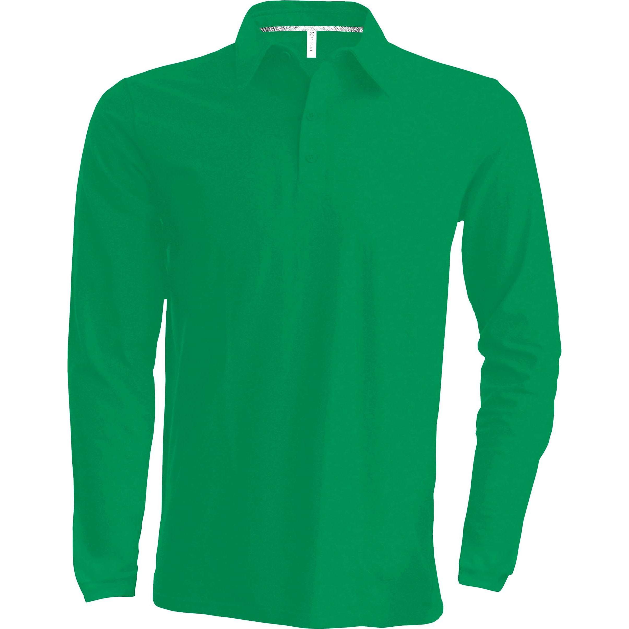 Thumbnail - Kariban, Herren, Shirt, Langärmeliges Polo-Shirt, Grün, (XL)