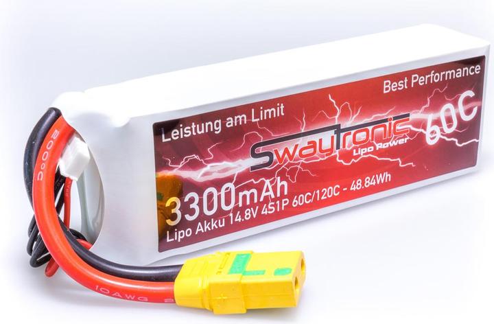 Immagine prodotto Swaytronic 4S 14.8V 3300mAh 60C/120C XT90 (14.80 V, 3300 mAh)
