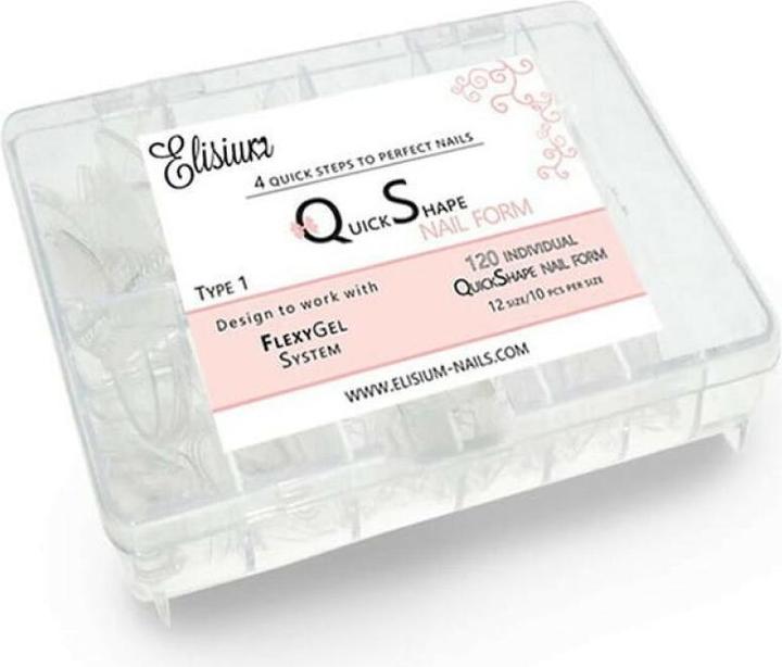 Immagine prodotto Elisium Formine per unghie Quick Shape Tipo 1 per l'allungamento delle unghie 120 pz. (Unghie artificiali)