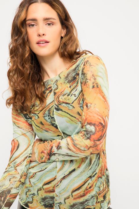 Produktbild Studio Untold Longsleeve, Regular Fit, Mesh, Allover Print, Rundhals, Langarm (46, 48)