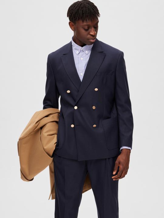 Actual product image Selected Wool Blend Double Breasted Blazer (48)
