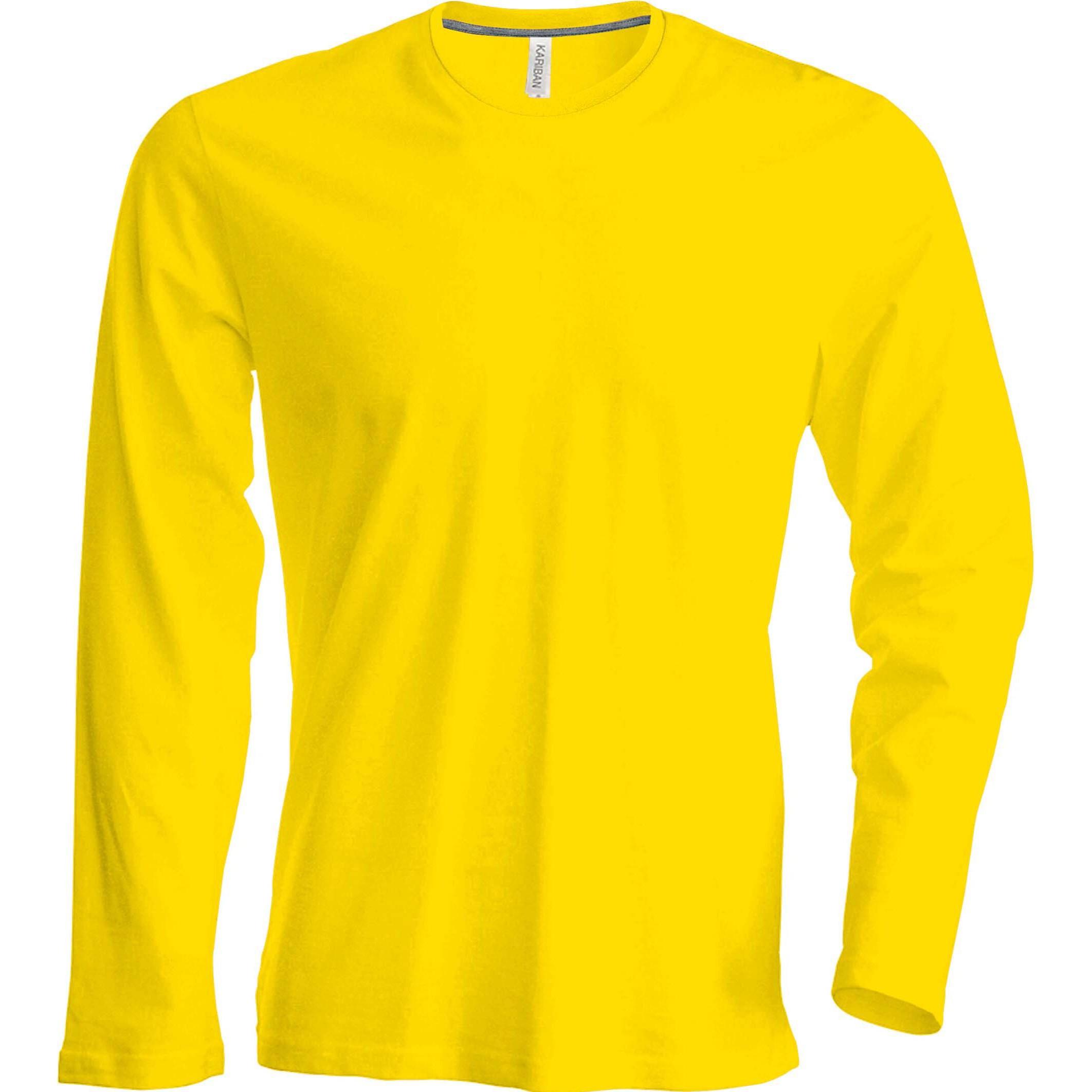 Kariban, Herren, Shirt, Col Rond, Gelb, (L)