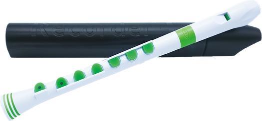 Nuvo N320RD Record+ Flûte à bec soprano en do, blanc-vert (Tuyau de raccordement, Sopranino)