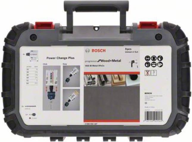 Produktbild Bosch Professional Zubehör 9-tlg. Elektriker-Set 1 Progressor for Wood&Metal (22, 29, 35, 44, 51, 64 Millimeter)