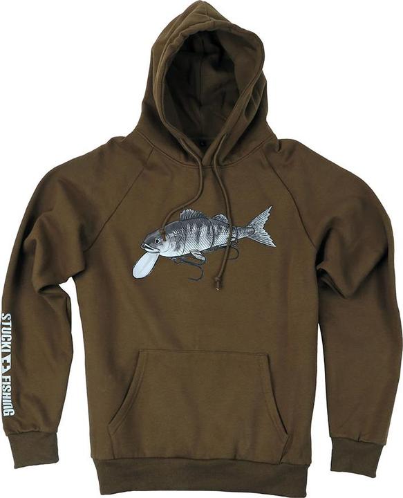 Immagine prodotto Stucki Fishing Because Fanatics Hoodie Olive (L)