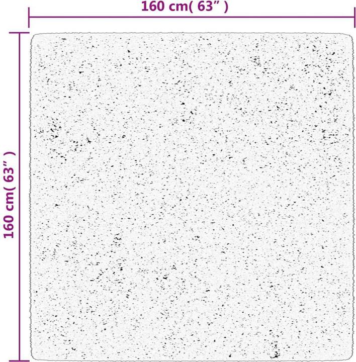 Actual product image vidaXL Shaggy high pile modern carpet (160 x 160 cm)