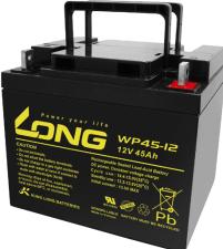 Produktbild Long WP45-12 WP45-12 Bleiakku 12V 45Ah Blei-Vlies (AGM) (B x H x T) 199 x 171 x 166mm M6-Schraubans (12 V, 45 Ah)