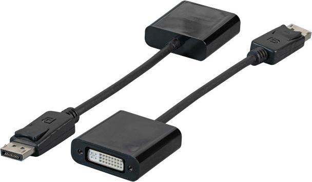 Produktbild EFB Elektronik DisplayPort Adapter,DP Stecker auf DVI 24+5 Buchse Adapter zum Anschluss von DisplayPort Grafikkarte (DVI, 15 cm)