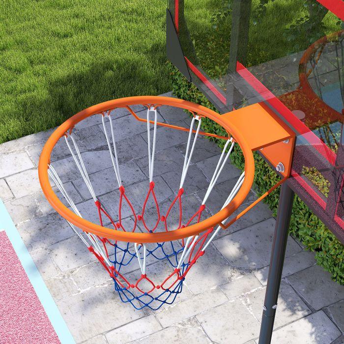 Immagine prodotto Swisshandel24 Basketballkorb für Kinder 210-260cm Höhenverstellbar Basketballständer mit Räder