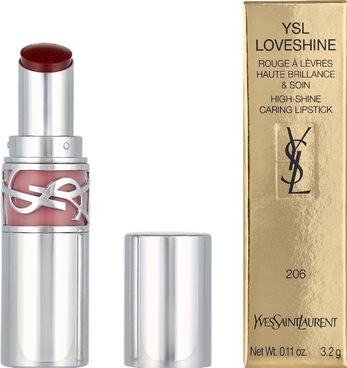 Actual product image Yves Saint Laurent Loveshine Rouge Volupte Shine Lipstick 206 (#206 Spicy Affair)