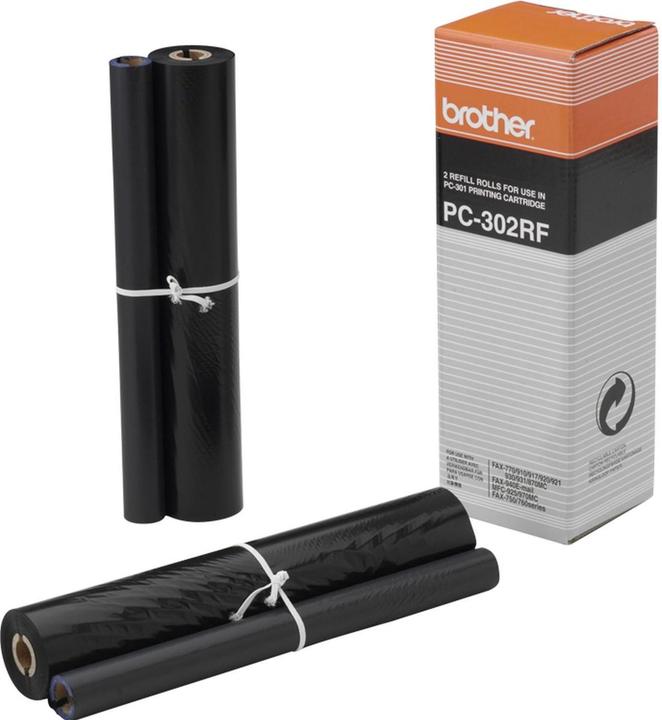 Brother PC-302RF Ribbon 2-pack, nero