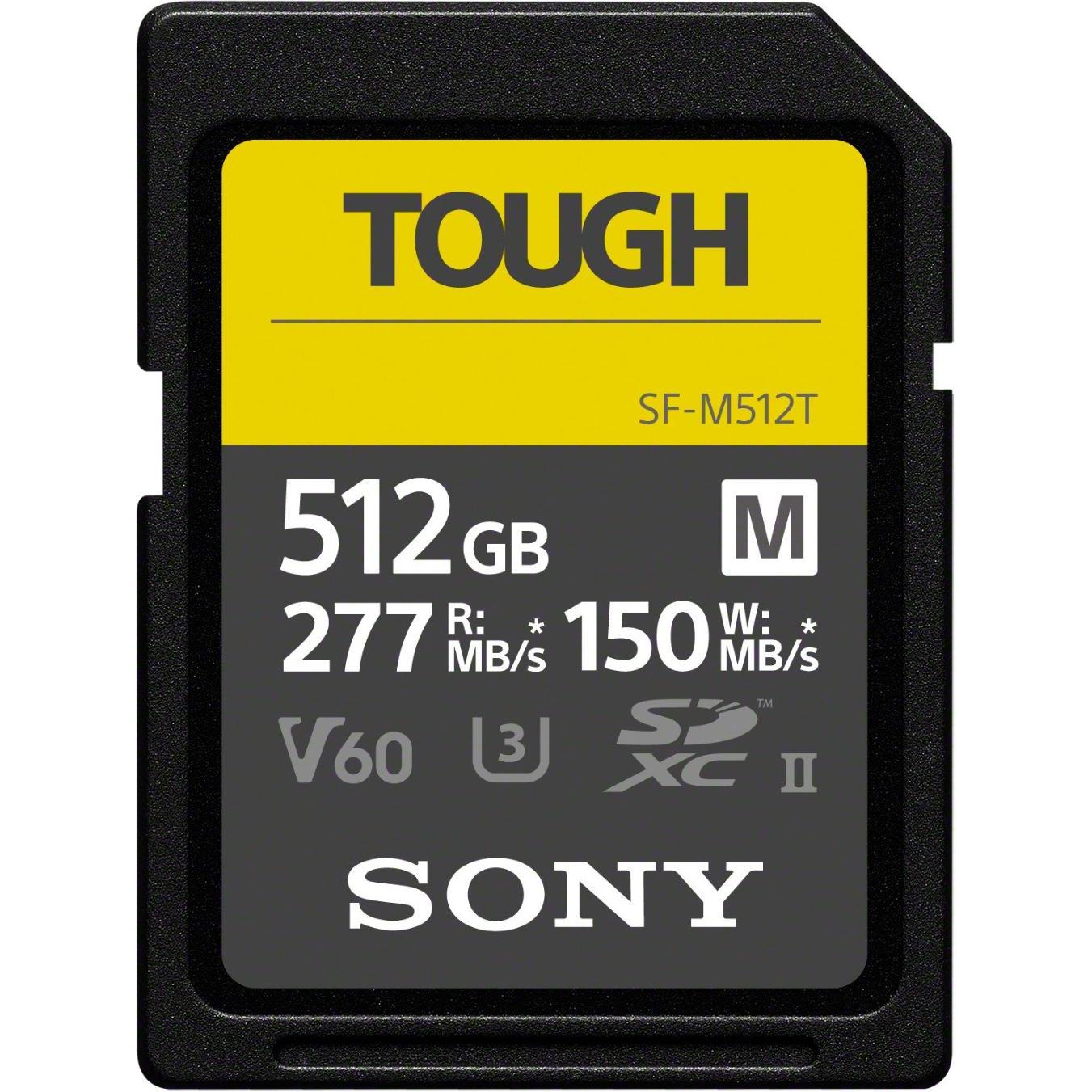 Sony SF-M Tough (512 GB, SDXC, U3, UHS-II), Speicherkarte, Schwarz