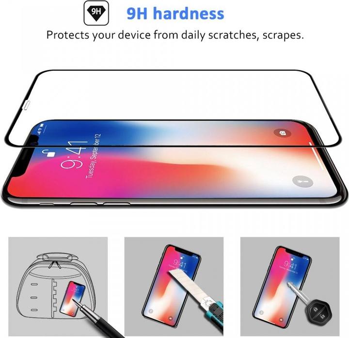 Produktbild Screenguard Apple iPhone XS Max Full Screen Panzerglas Schutzfolie 2.5D 9H (1 Stk., Apple iPhone XS Max)