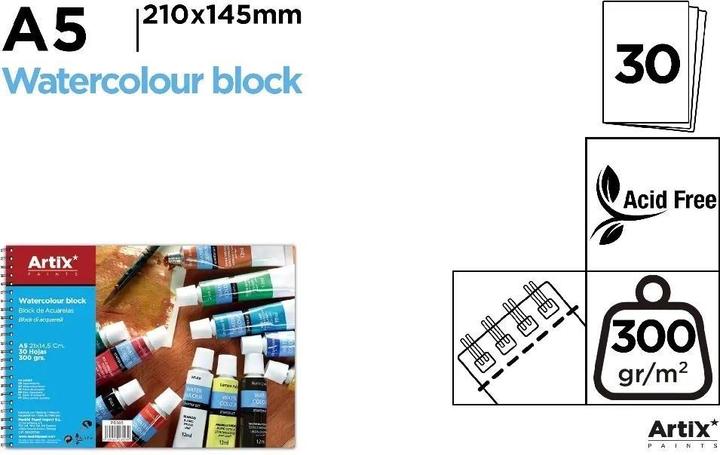 Actual product image Artix Aquarellblock A5/30K 300g