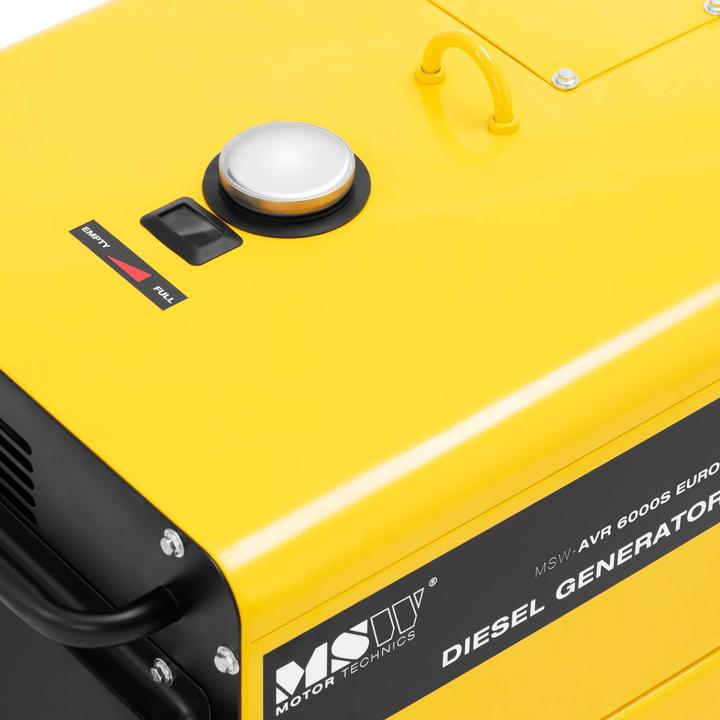 Produktbild MSW Notstromaggregat Diesel Stromerzeuger 5100/6000 W 16 L 240/400 V AVR Euro 5 (6000 W, 16 l)