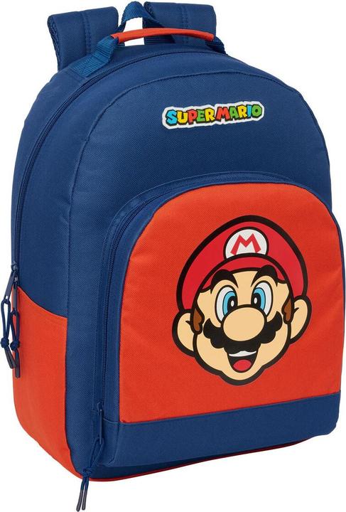 Super Schulrucksack Mario Mamma mia Rot Marineblau 32 x 42 x 15 cm (15 l)