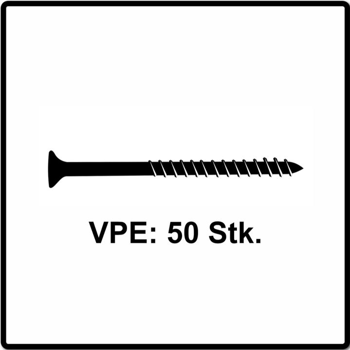 Actual product image Fischer Power-Fast II FPF II chipboard screw 6,0x110 mm 50 pieces ( 670689 ) countersunk head with Torx Te (50 Screws per piece)