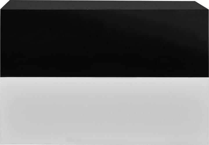 Actual product image En.Casa Oslo wall shelf set of 2 46x30x15cm white and black high gloss