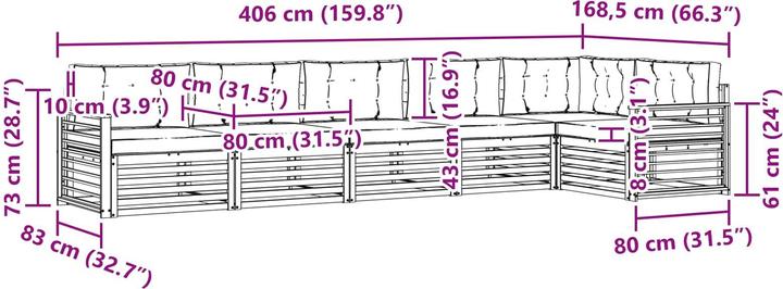 Produktbild vidaXL Outdoor-Sofa