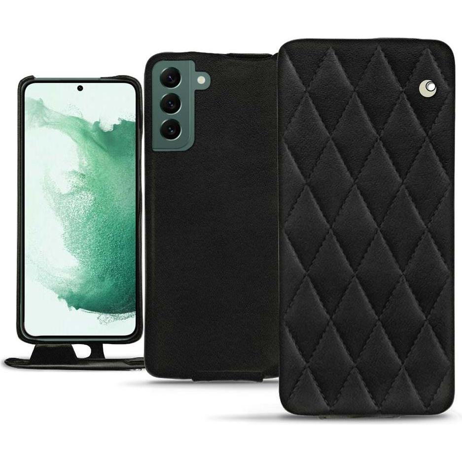 Noreve Lederschutzhülle vertikal (Samsung Galaxy S22+ 5G), Smartphone Hülle, Schwarz