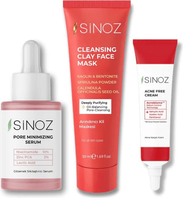 Actual product image Sinoz Akne-Kontroll-Kit: Das Komplettpaket für reine Haut