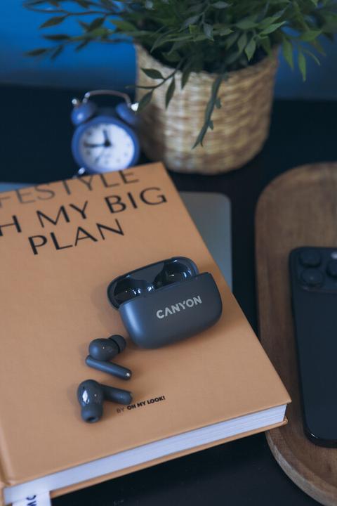 Produktbild Canyon TWS-10, On Go, 10 ANC, True Wireless Bluetooth in-ear headphones, charging station in (Aktive Geräuschunterdrückung, 2 h, Kabellos)