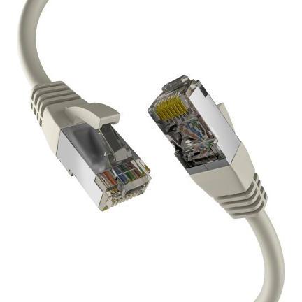 M-Cab CAT8.1 GREY 1M PATCH CORD (S/FTP, CAT8.1, 1 m), Netzwerkkabel
