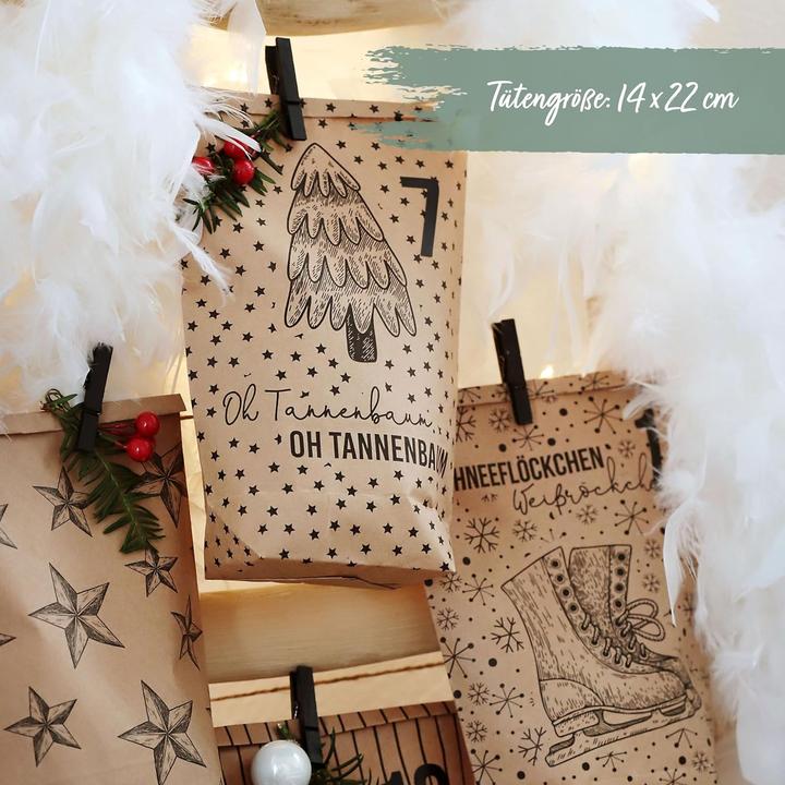 Immagine prodotto Papierdrachen Adventskalender zum Befüllen