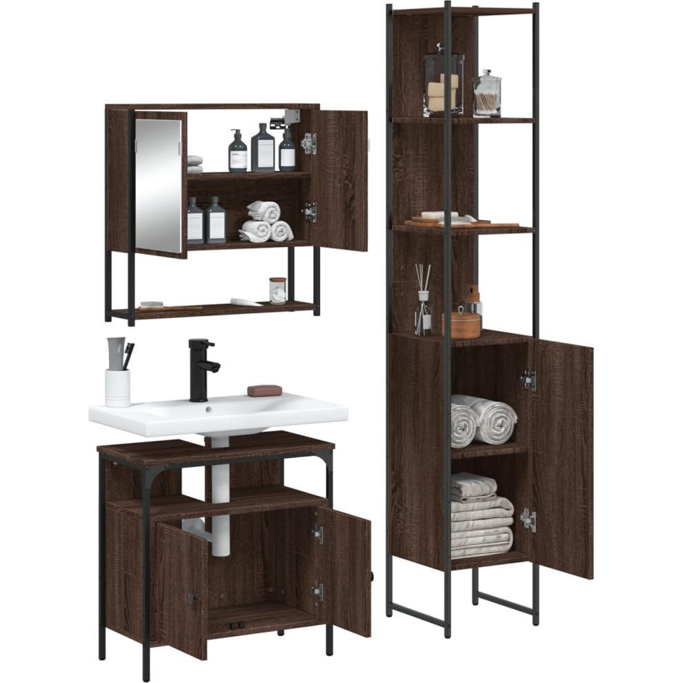 Thumbnail - VidaXL, Badmöbelset, 3-tlg. Badmöbel-Set