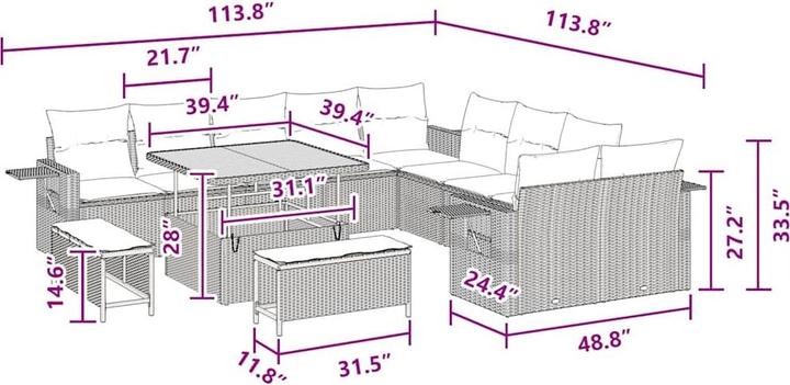 Actual product image vidaXL Outdoor sofa