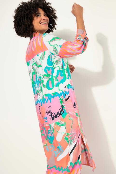 Produktbild Angel of Style Hemdblusen-Midikleid, Allover-Druck, Knopfleiste (48)