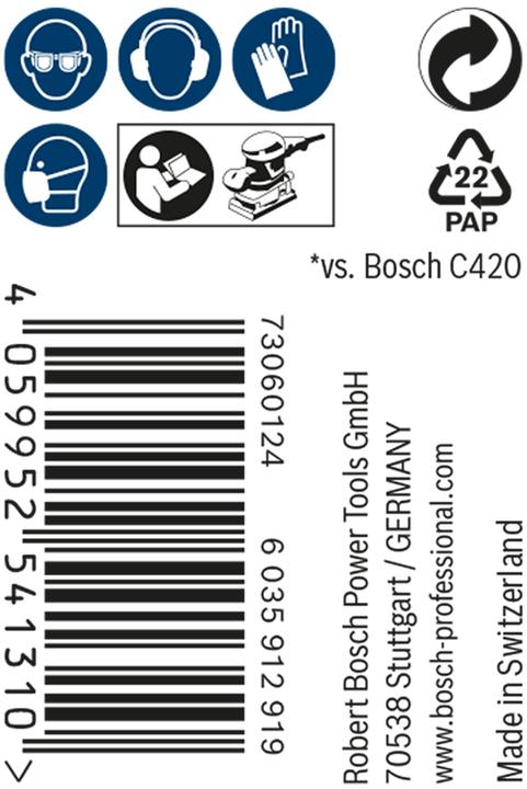 Image du produit Bosch Professional Zubehör EXPERT M480 Rouleau abrasif en filet, 115 mm, 5 m, G 400 (400)