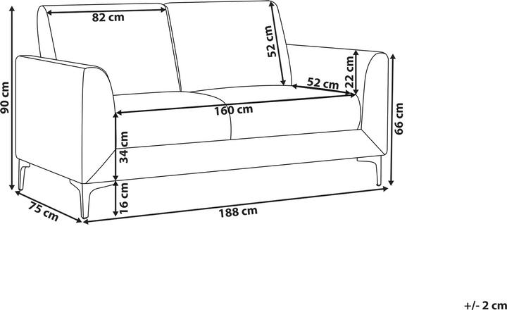 Actual product image Beliani Fenes (3-seater)